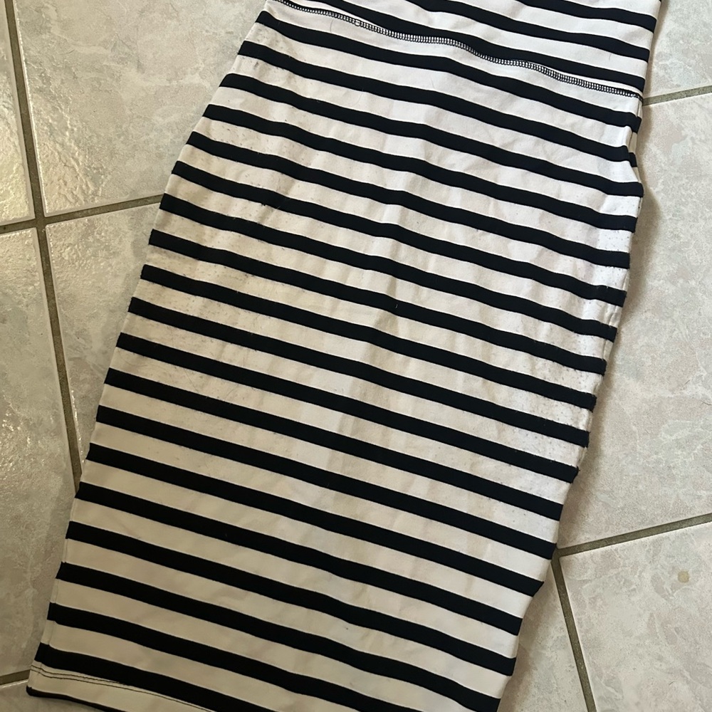 Striped Black and White Women's Skirt